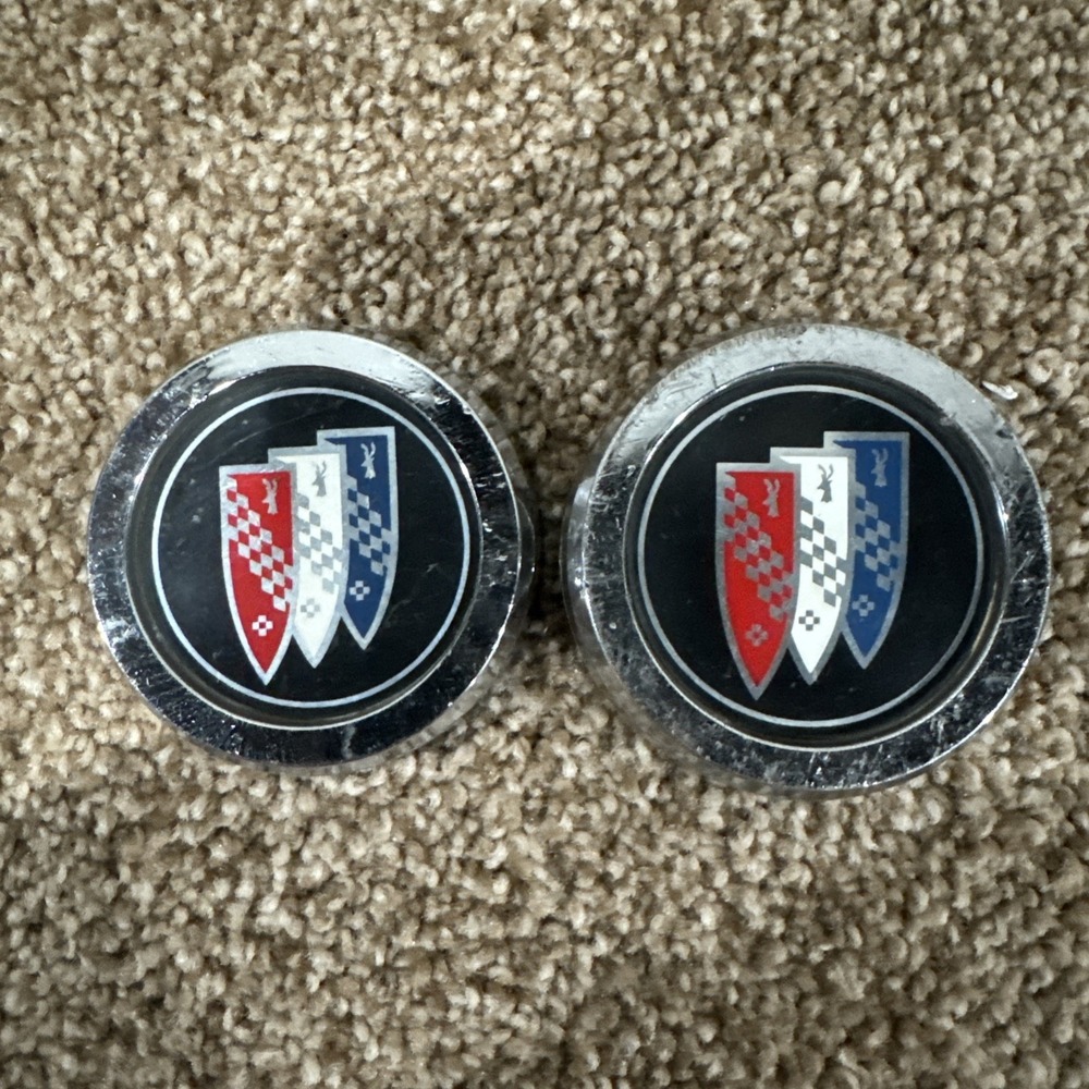 Lot Of 2 Vintage Buick Factory OEM Wheel Center Rim Hub Wire Cap Covers